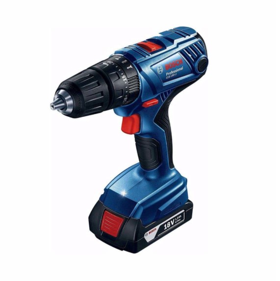 Bosch GSB 180 Li Professional Cordless Impact Drill Set – Durable Power Drill for Concrete, Steel, and Wood with High Efficiency for Construction and Maintenance Work